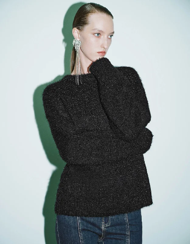 Furry Crew Neck Sweater