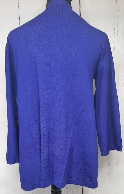 Sweater-Cardigan-Blue-Open Front-Women's-M43103km