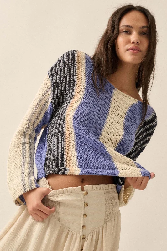 No Rules Colorblock Striped Knit Sweater