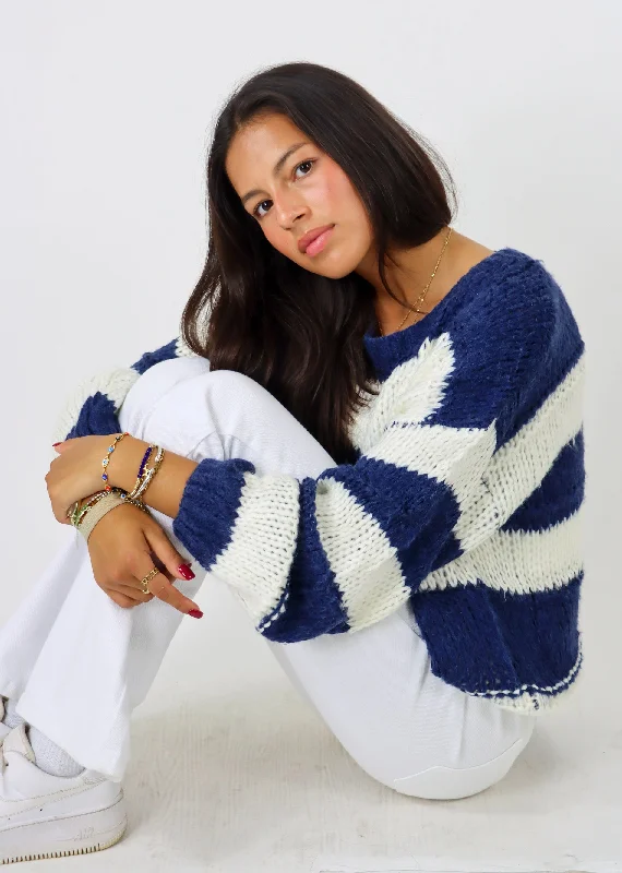 Best Time To Wear A Striped Sweater ★ Blue and White