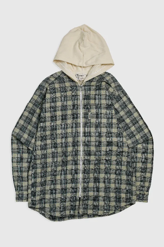 Unisex Rework Hooded Flannel - L