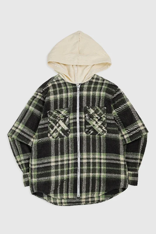 Unisex Rework Hooded Flannel - S