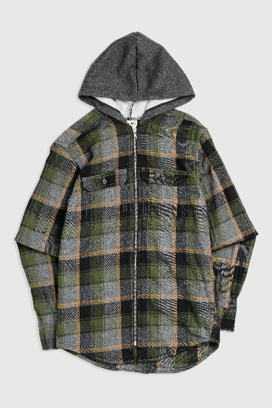 Unisex Rework Hooded Flannel - XS