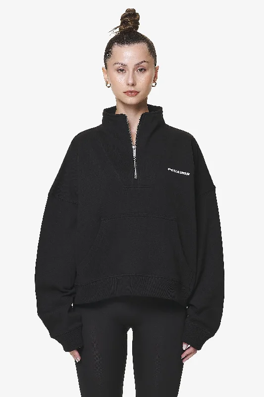 Vuku Logo Oversized Halfzip Black