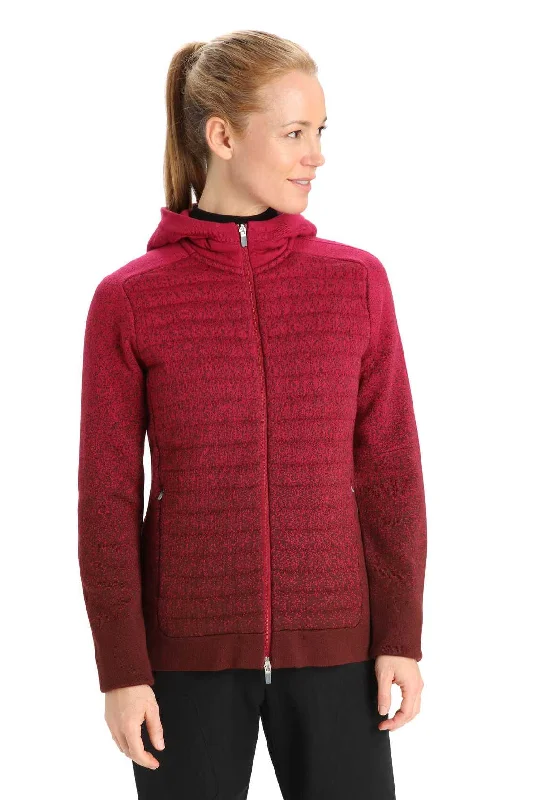 Womens ZoneKnit™Insulated LS Zip Hoodie - Cherry