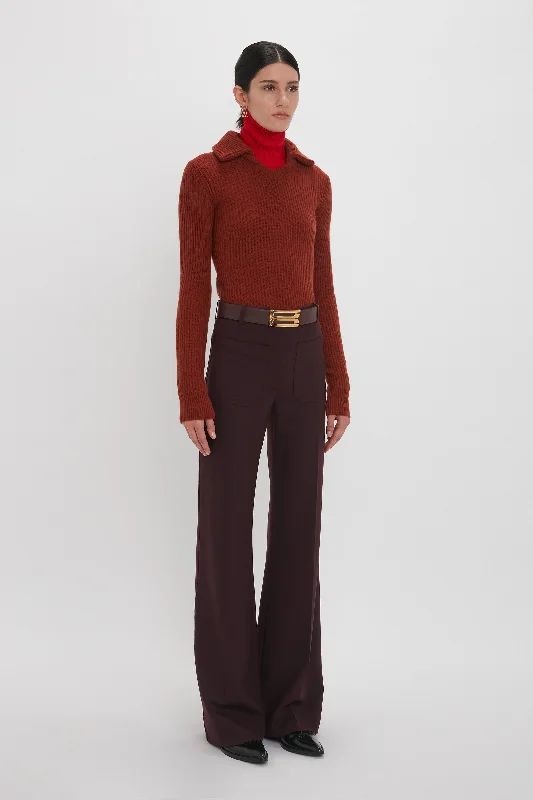 Alina Trouser In Deep Mahogany