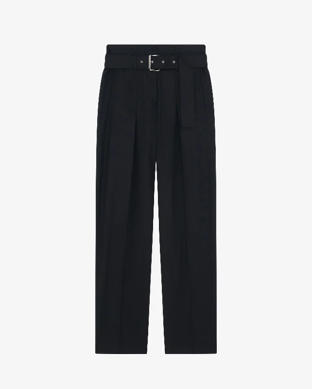 BENET WOOL CARROT PANTS / BLACK