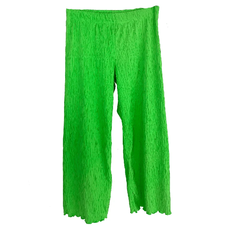 Classic Green Crinkle Jacquard Knit Energy Pant