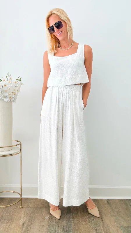 Lovely Linen Wide Leg Pants