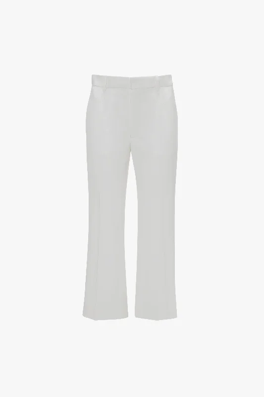 Exclusive Cropped Tuxedo Trouser In Ivory