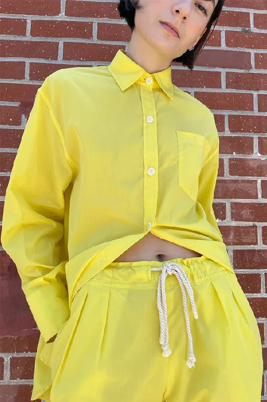 Drawstring Short in Acid Yellow