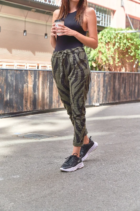 Glittery Animal Print Jogger