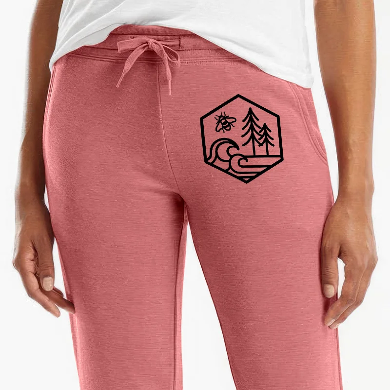 Harmonious Hexagon - Bees, Seas, Trees - Women's Cali Wave Jogger Sweatpants