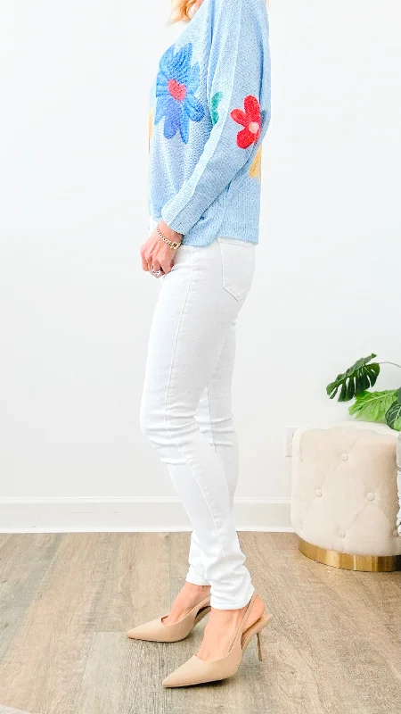 High Rise Skinny Jeans-White