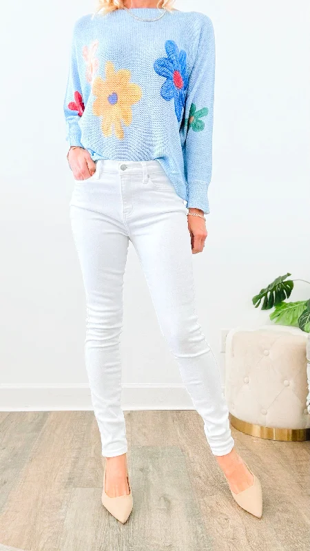 High Rise Skinny Jeans-White