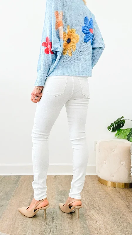 High Rise Skinny Jeans-White