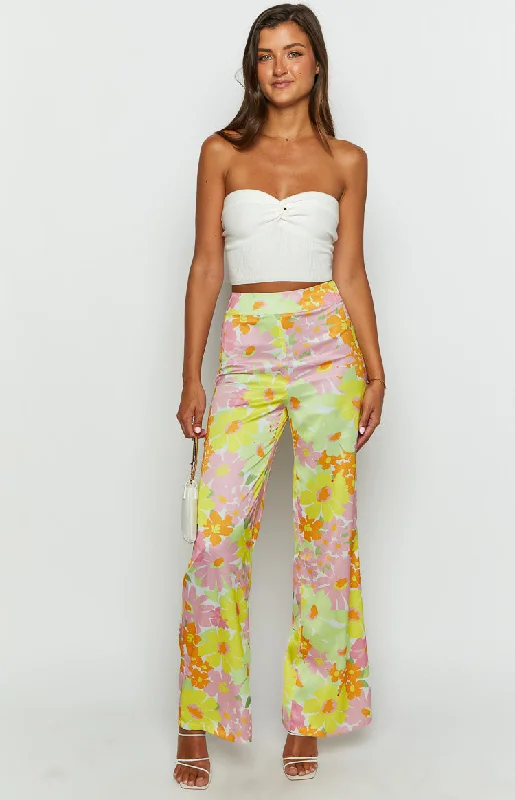 Mykonos Yellow Floral Pants