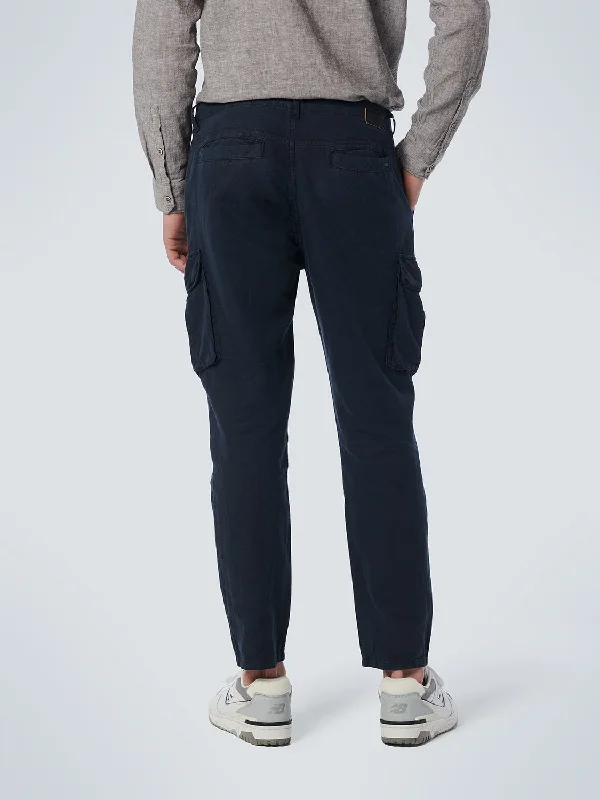 No Excess - Linen Blend Cargo Pant - Night