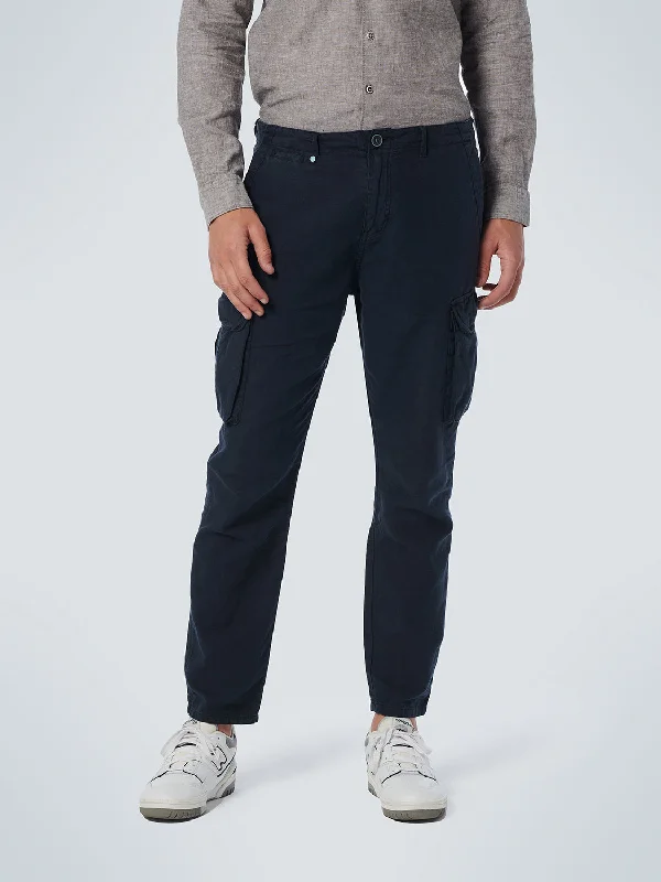 No Excess - Linen Blend Cargo Pant - Night