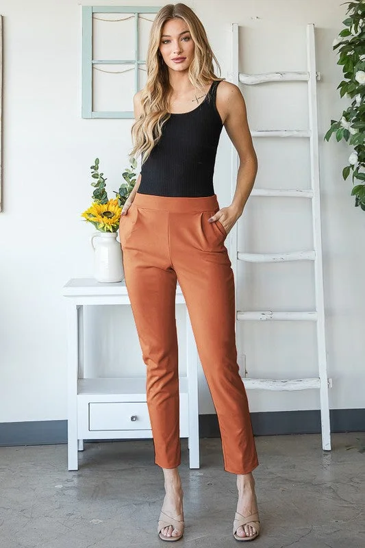 Solid Straight Fit Pants