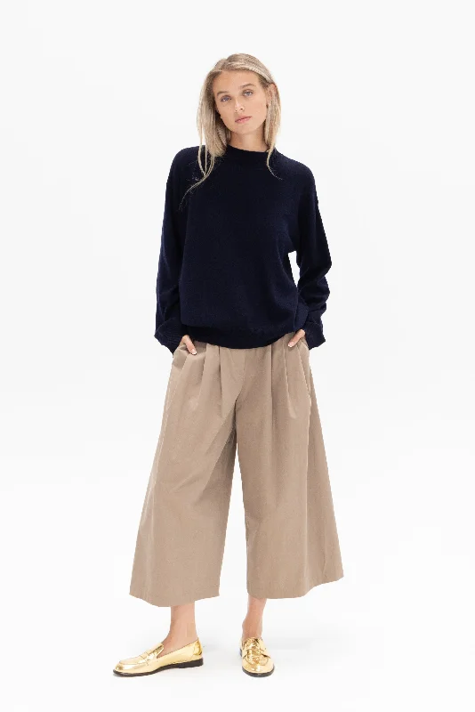 Big Twill Triple Pleat Cropped Pant, Vintage Khaki