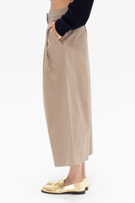 Big Twill Triple Pleat Cropped Pant, Vintage Khaki