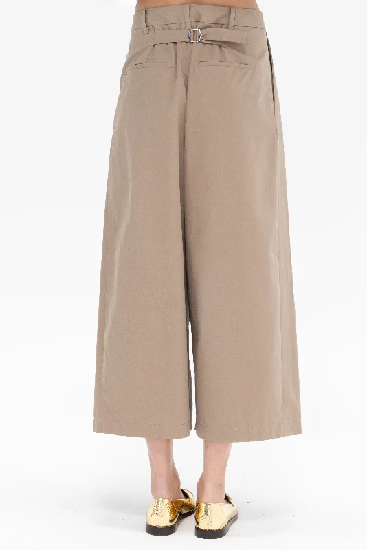 Big Twill Triple Pleat Cropped Pant, Vintage Khaki