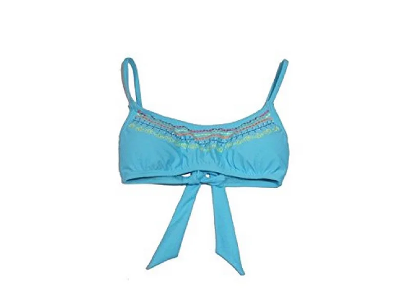 Bikini Nation Women's Let's Stitch Together Bikini Top, Ocean, L