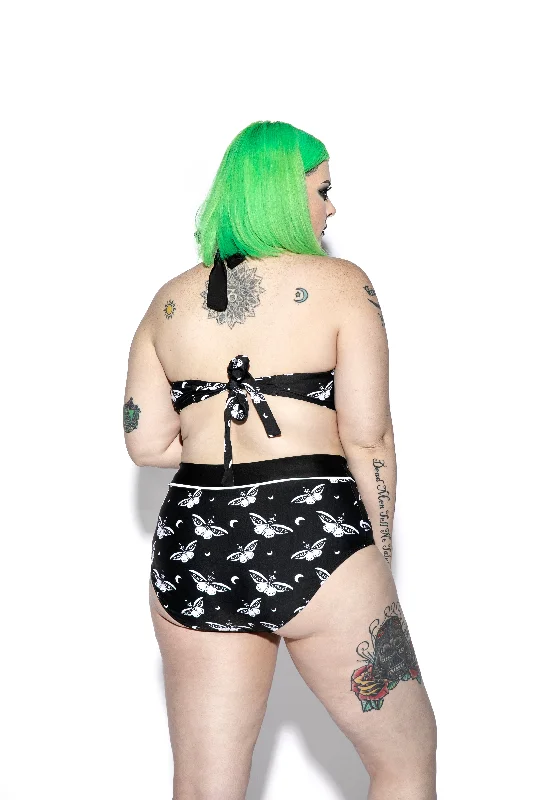 Death Moth High Waist Swim Bottom