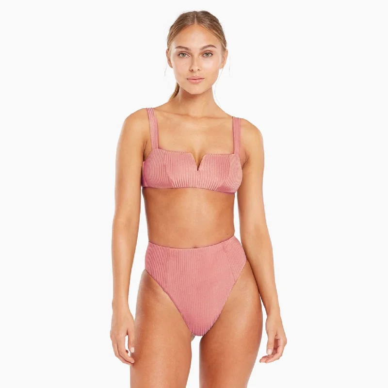 Sienna High Waist Eco Rib Bottom (Sunkissed)