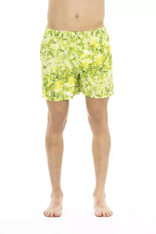 Tropical Print Swim Trunks