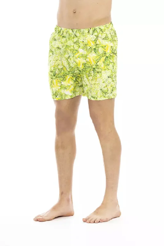 Tropical Print Swim Trunks