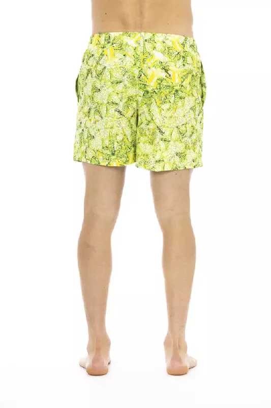 Tropical Print Swim Trunks