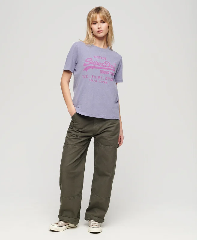 Vintage Logo Heritage Relaxed T-Shirt | Violet Marle