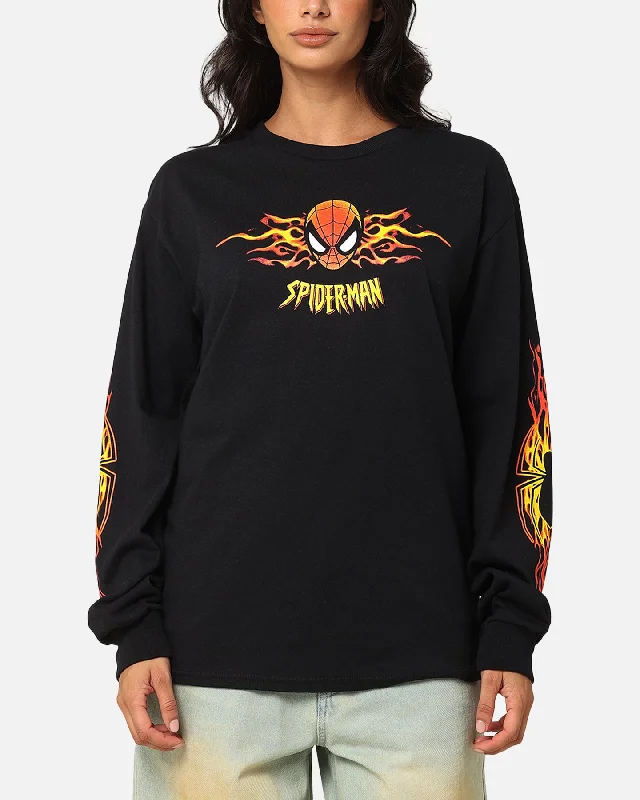 Goat Crew Marvel Spider-Man Y2K Spidey Long Sleeve T-Shirt Black