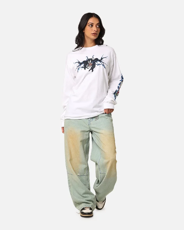 Goat Crew Marvel Spider-Man Y2K Venom Long Sleeve T-Shirt White