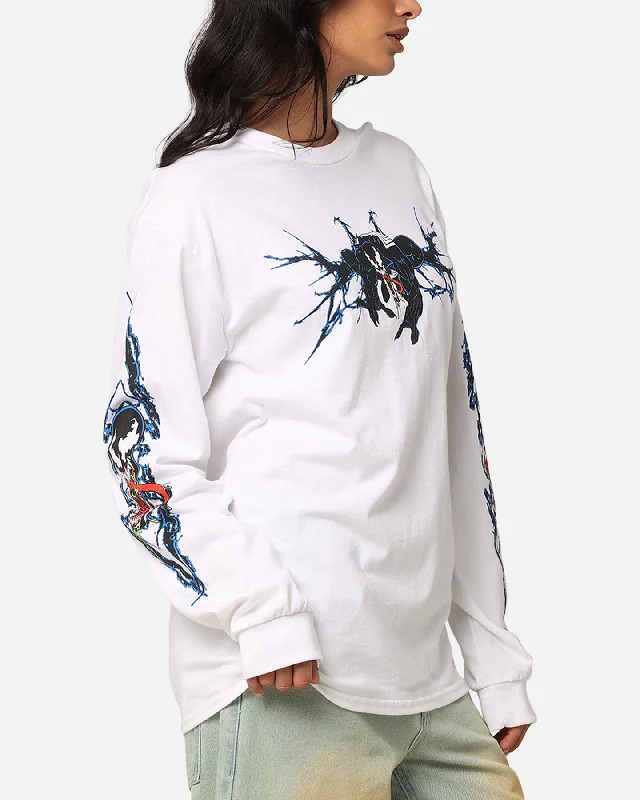 Goat Crew Marvel Spider-Man Y2K Venom Long Sleeve T-Shirt White