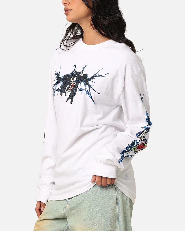 Goat Crew Marvel Spider-Man Y2K Venom Long Sleeve T-Shirt White