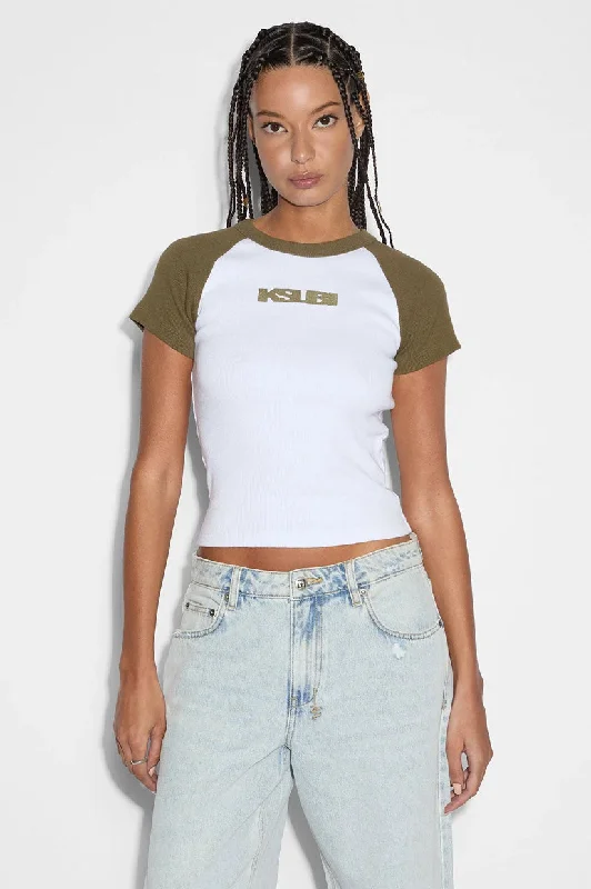 Ksubi Baby Ringer SS Tee - Khaki