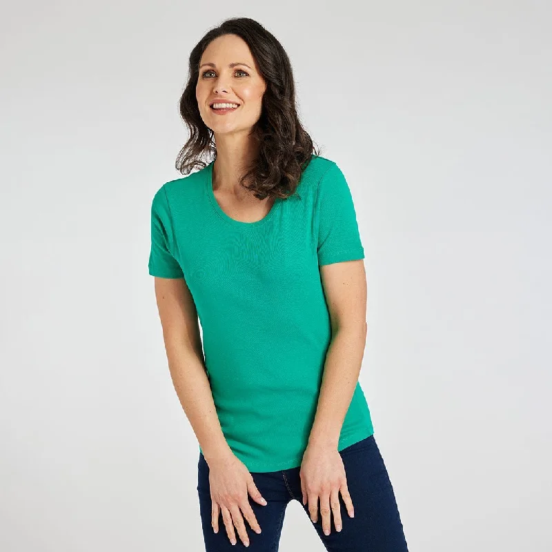 Ladies Essential Crew Neck Tee Emerald