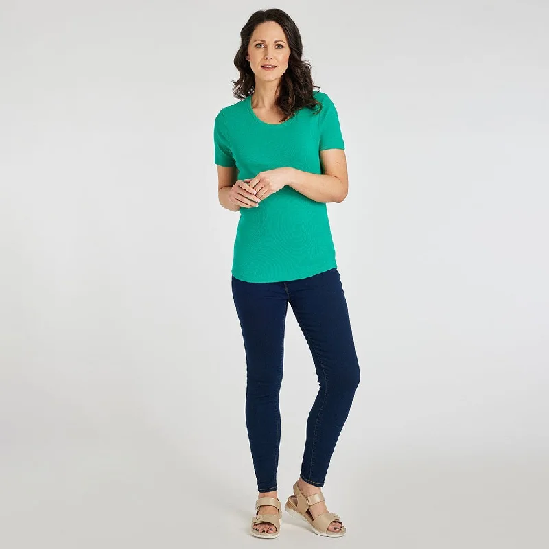 Ladies Essential Crew Neck Tee Emerald