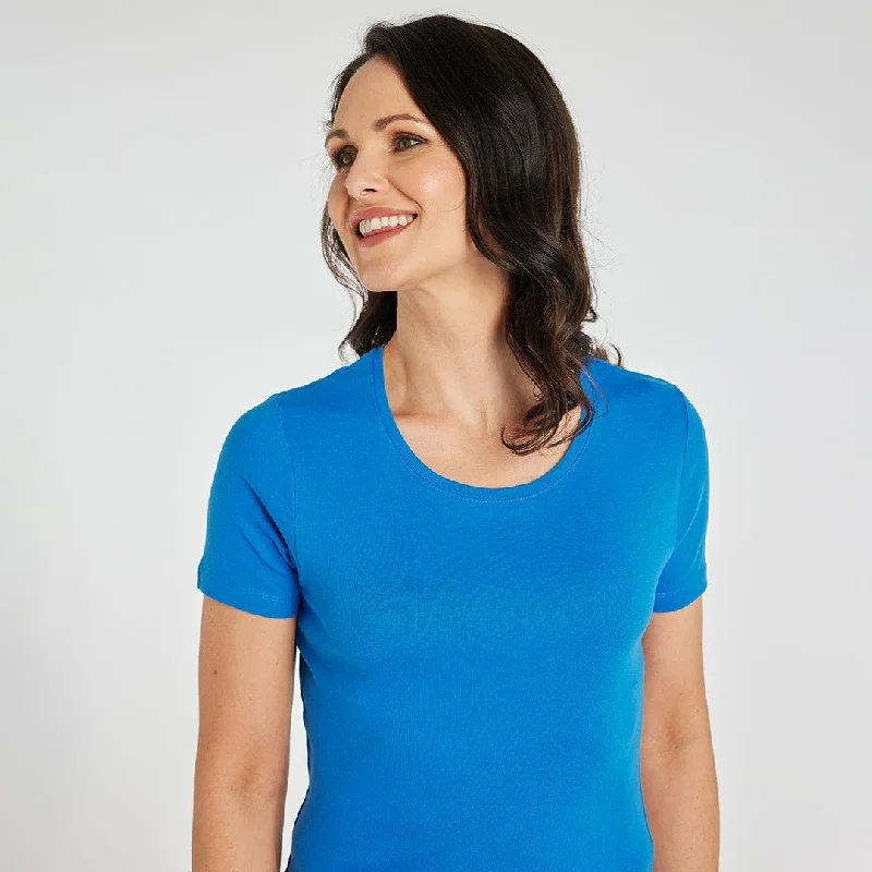 Ladies Essential Crew Neck Tee Supersonic Blue