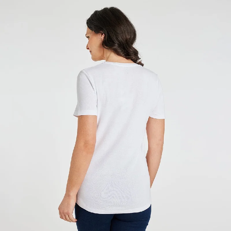 Ladies Essential Crew Neck Tee White