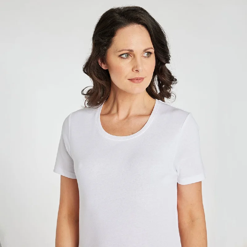 Ladies Essential Crew Neck Tee White