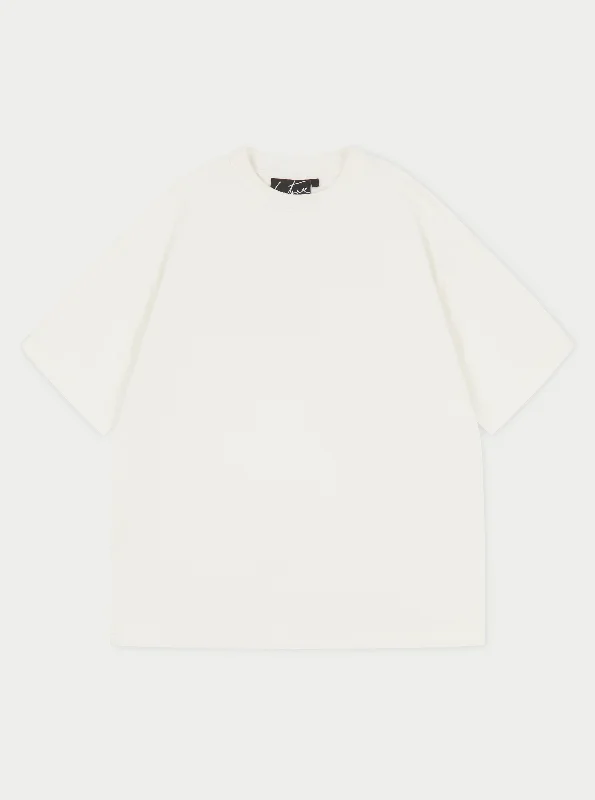 MINIMAL EMBLEM OVERSIZED T-SHIRT - OFF WHITE