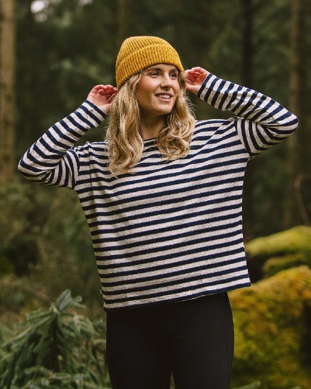 Panorama Striped LS T-Shirt - Deep Navy