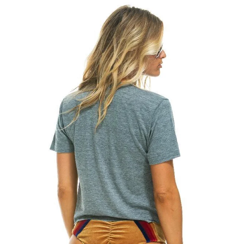 Aviator Nation S Rainbow Tee Heather Grey