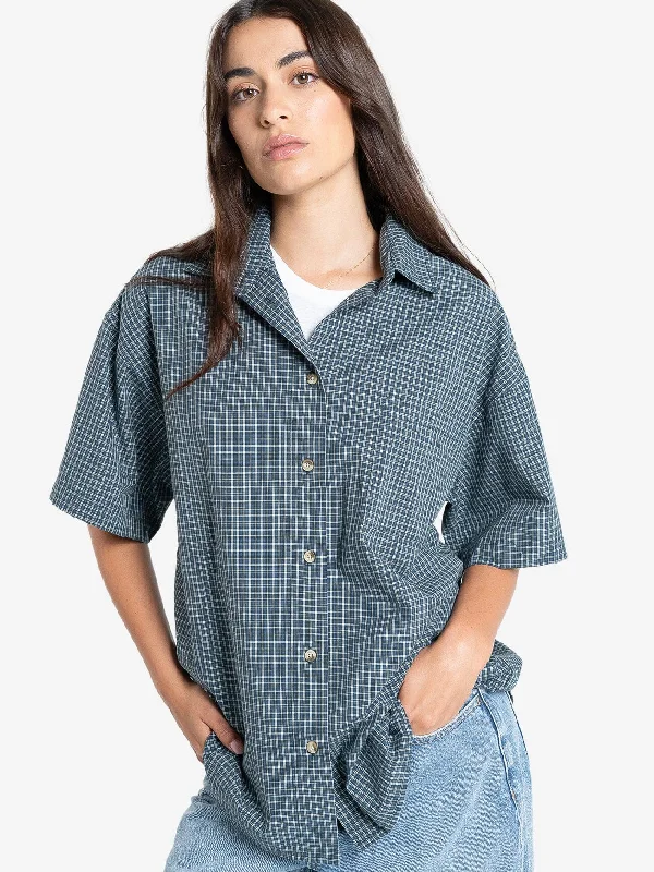 Precious Energy Plaid Shirt - Dark Jade