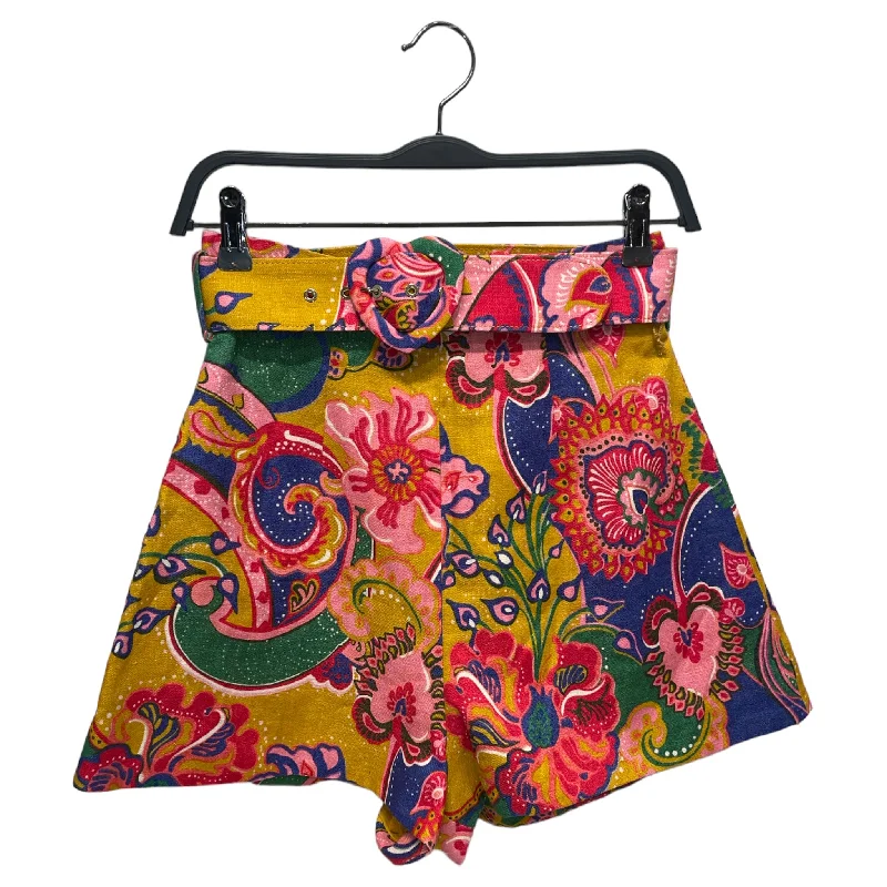 Zimmermann/Shorts/0/Floral Pattern/Cotton/PNK/Lovestruck Belted