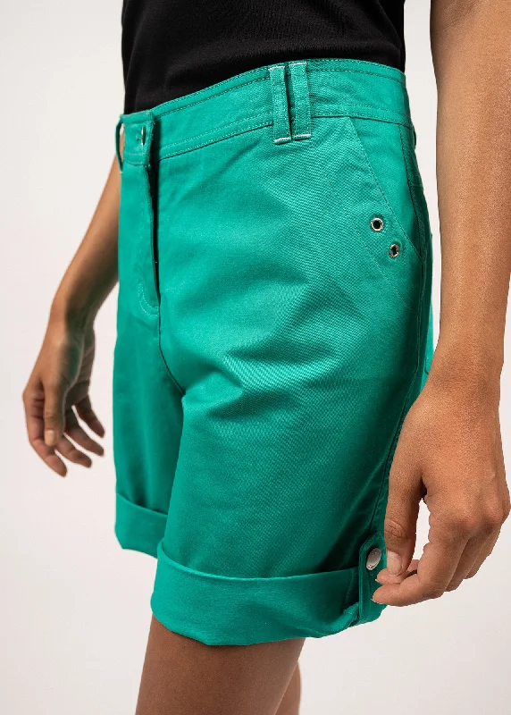 Marie plain shorts - in cotton (ABSINTHE)